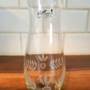 Cameo Crystal Hand Cut Etched 7" Vase Made In Turk